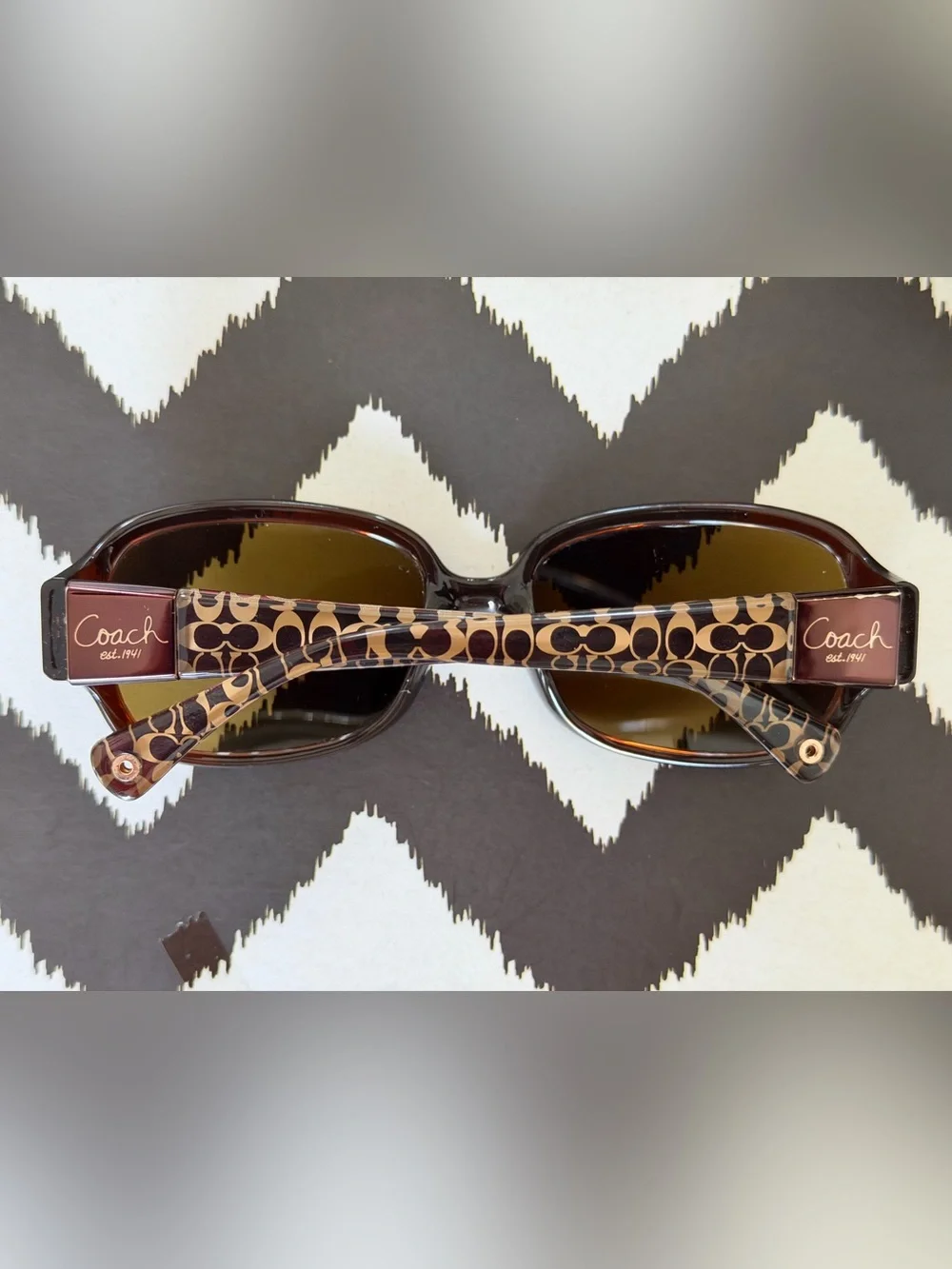 Coach S3002 Signature Brown Tortoise Gradient Lens Women's Sunglasses